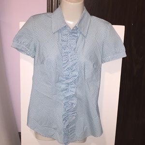 New York and Company blue and white top. Size XS.